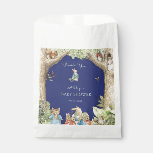 Peter de Konijn Bos Vrienden Douche Welkom Bedankzakje (Voorkant)