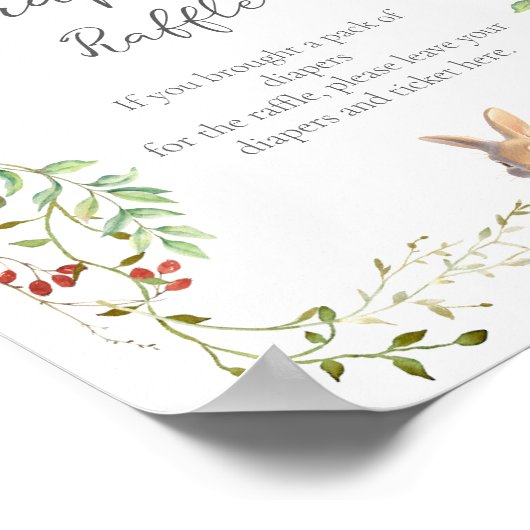 Peter de Konijn Botanische Luier Raffle Poster (Hoek)