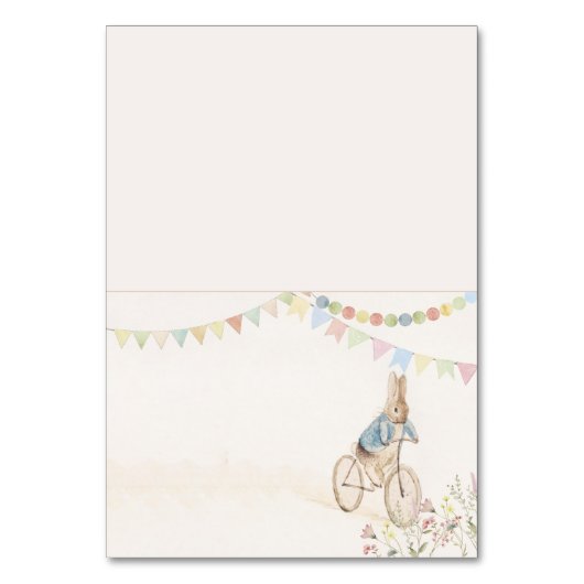 Peter de Konijn Bunny Baby shower Place Card Kaart (Voorkant)