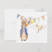 Peter de konijn Dank je Bedankkaart (Voorkant / Achterkant)