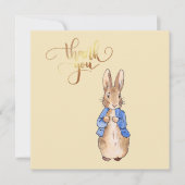 Peter de Konijn "Dank je" tekst Bedankkaart (Voorkant)