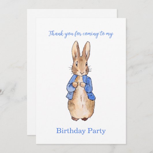 Peter de Konijn Dank je uitnodiging (Voorkant / Achterkant)