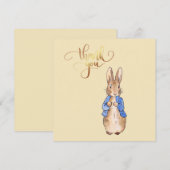 Peter de Konijn "Dank je wel" tekst Bedankkaart (Voorkant / Achterkant)