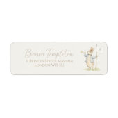 Peter de Konijn Een Konijntje Baby shower Etiket (Voorkant)