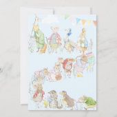 Peter de Konijn Eerste Blauwe Verjaardag Kaart (Achterkant)