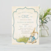  Peter De Konijn Eerste Jongen Verjaardag Kaart (Staand voorkant)