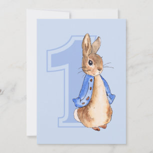 Peter de Konijn Eerste Verjaardag Uitnodiging