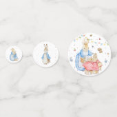 Peter de Konijn en Familie Baby shower Confetti (Achterkanten)