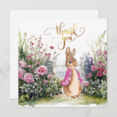 Peter de Konijn Flopsy in de tuin Bedankkaart (Voorkant / Achterkant)