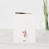 Peter de Konijn Foto Baby shower Dank u Bedankkaart (Achterkant)