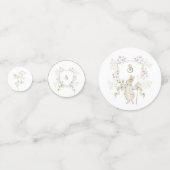 Peter de Konijn Gender Monogram Crest Baby shower Confetti (Voorkanten)