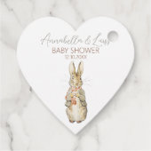 Peter de Konijn Herfst Herfst Winter Baby shower Bedankjes Labels (Achterkant)