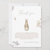 Peter de Konijn Herfst Herfst Winter Baby shower Bedankkaart (Voorkant)