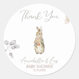 Peter de Konijn Herfst Herfst Winter Baby shower Ronde Sticker