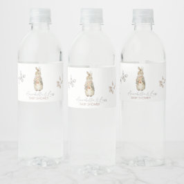 Peter de Konijn Herfst Herfst Winter Baby shower Waterfles Etiket