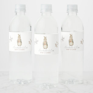 Peter de Konijn Herfst Herfst Winter Baby shower Waterfles Etiket