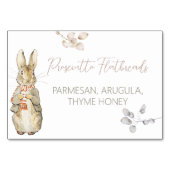 Peter de Konijn Herfst Herfst Winter Eten Labels Kaart (Achterkant)