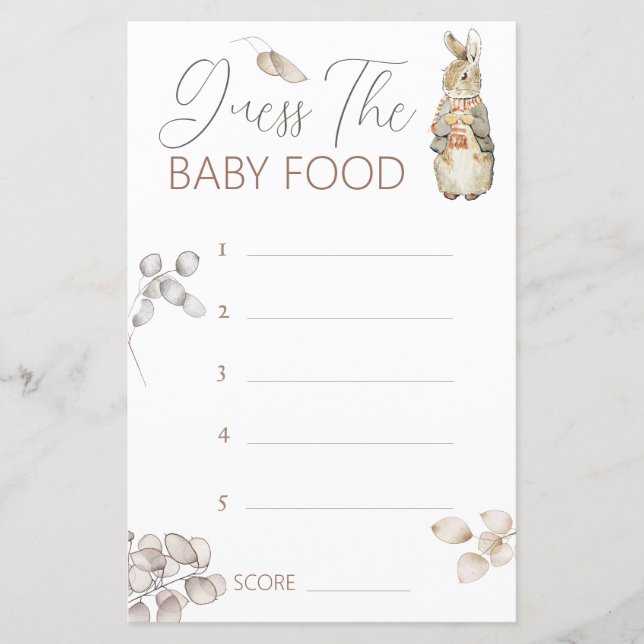 Peter de Konijn Herfst Raad het Baby Voedsel Spel (Voorkant)