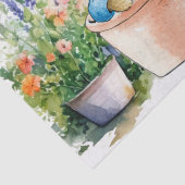 Peter de Konijn in potje plant in zijn tuin Tissuepapier (Detail)