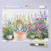 Peter de Konijn in potje plant in zijn tuin Tissuepapier (Craft)