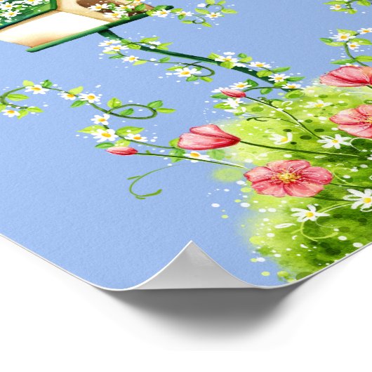 Peter de Konijn in zijn tuin  Poster (Hoek)