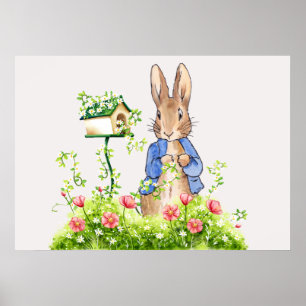 Peter de Konijn in zijn tuin   Poster