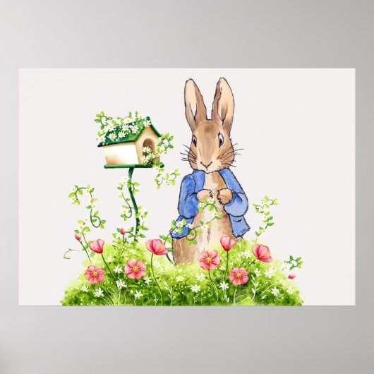 Peter de Konijn in zijn tuin Poster (Voorkant)