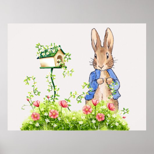 Peter de Konijn in zijn tuin Poster (Voorkant)