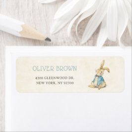 Peter De Konijn Jongen 1e Verjaardagsfeestje Etiket