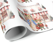 Peter de Konijn Kerst Elf Snowy Snoep Shop Cadeaupapier (Rol Hoek)