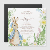 Peter de Konijn Lente Bloeit Blauw Baby shower (Voorkant / Achterkant)