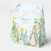 Peter de Konijn Lente Bloeit Blauw Baby shower Bedankdoosjes (Voorkant Zijde)