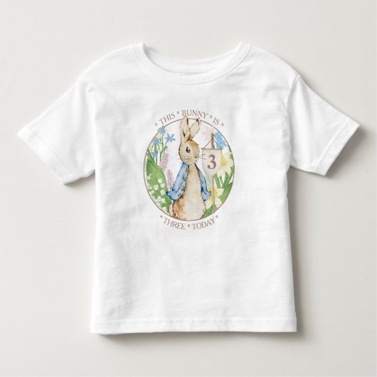 Peter de Konijn Lente Bloeit Blauw Baby shower Kinder Shirts (Voorkant)
