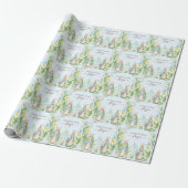 Peter de Konijn Lente Bloeit Paas Baby shower Cadeaupapier (Uitgerold)