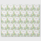 Peter de Konijn Lente Bloeit Paas Baby shower Cadeaupapier (Vlak)