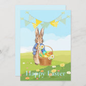 Peter de Konijn Paashaas Konijn Feestdagenkaart (Voorkant / Achterkant)