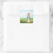 Peter de Konijn Paashaas Konijn Vierkante Sticker (Tas)