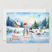 Peter de konijn peperkoekhuis feestdagenkaart (Voorkant)