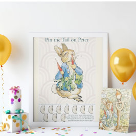 Peter de Konijn Pin de Staart op het Konijnenspel Poster