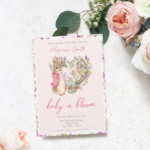 Peter de Konijn Roze Bloemen Meisje Baby shower