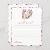 Peter de Konijn Roze Bloemen Meisje Baby shower Sp (Voorkant / Achterkant)