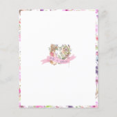 Peter de Konijn Roze Bloemen Meisje Baby shower Sp (Achterkant)