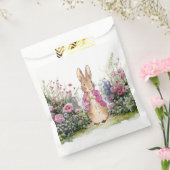 Peter de Konijn Roze Jas in zijn Tuin Bedankzakje (Gezegeld)