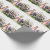 Peter de Konijn Roze Jas in zijn Tuin Cadeaupapier (Hoek)