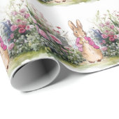 Peter de Konijn Roze Jas in zijn Tuin Cadeaupapier (Rol Hoek)