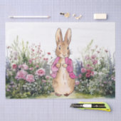 Peter de Konijn Roze Jas in zijn Tuin Tissuepapier (Craft)