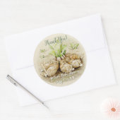 Peter de Konijn Tuin Baby shower Dank u Ronde Sticker (Envelop)