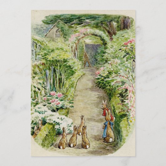 Peter de Konijn Tuin Baby shower Menu (Achterkant)