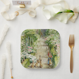Peter de Konijn Tuin Baby shower Papieren Bordje