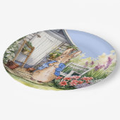 Peter de Konijn Tuinschuur Papieren Bordje (Gekanteld)